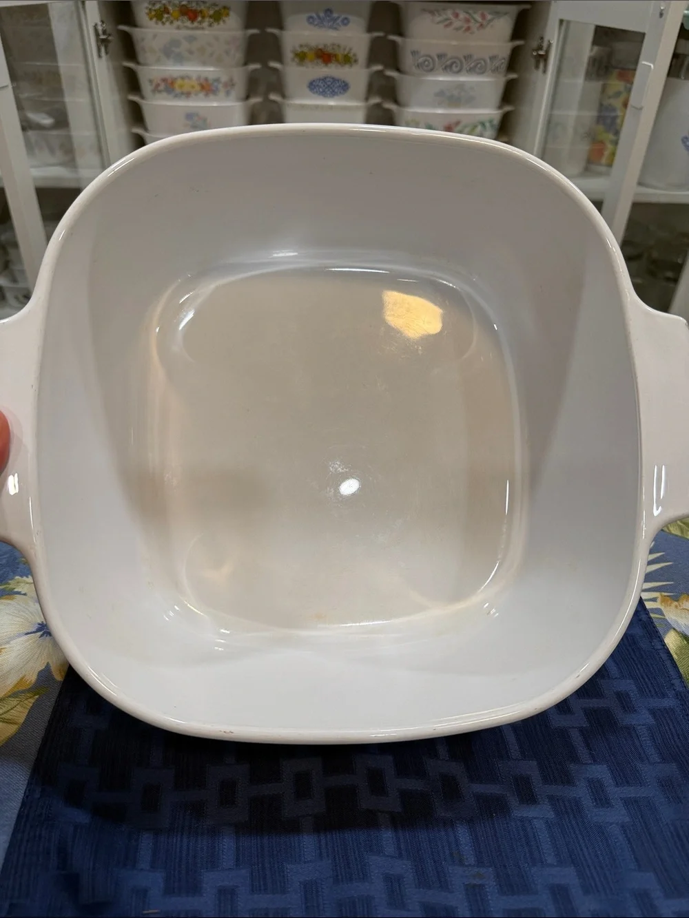 Corningware A-5-B Five Liter White Covered Casserole with Pastel Bouquet